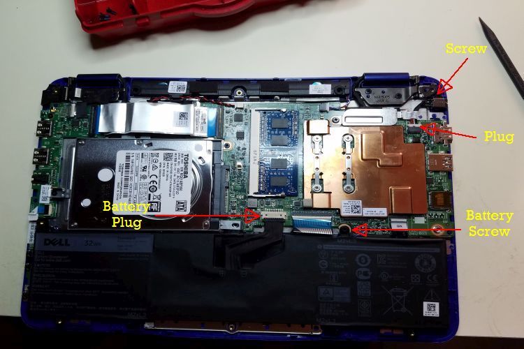 Dell Inspiron 11 3000 Cover Removed