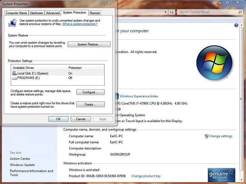 Turning Off System Restore In Windows Vista