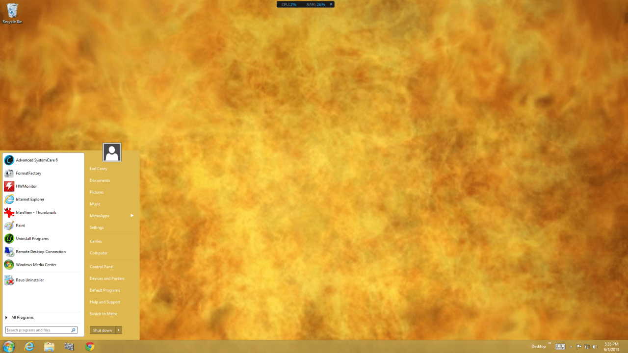 Windows 8 Start Menu